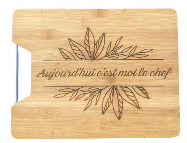 Planche à découper en bambou personnalisable par gravure – élégante et écoresponsable