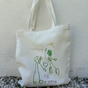 Tote bag personnalisé avec dessin réalisé par un enfant