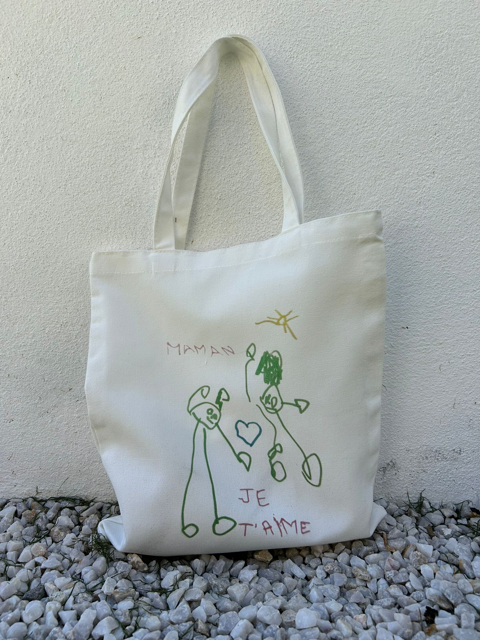 Tote bag personnalisé avec dessin réalisé par un enfant